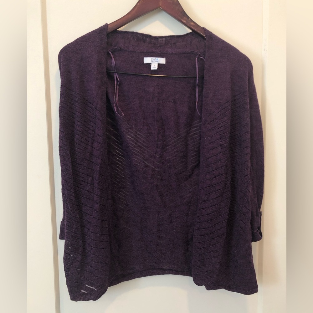 Croft & Barrow textured patterned cardigan